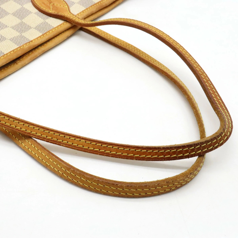 Louis Vuitton Damier Azur White Neverfull Tote Bag Shoulder - Picture 4 of 9